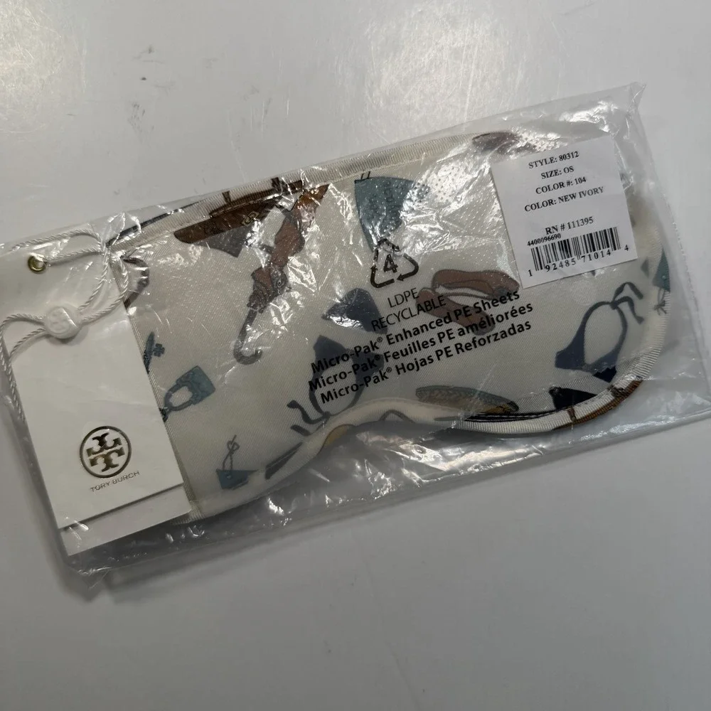Tory Burch Clutch Purse & Sleep Mask NEW